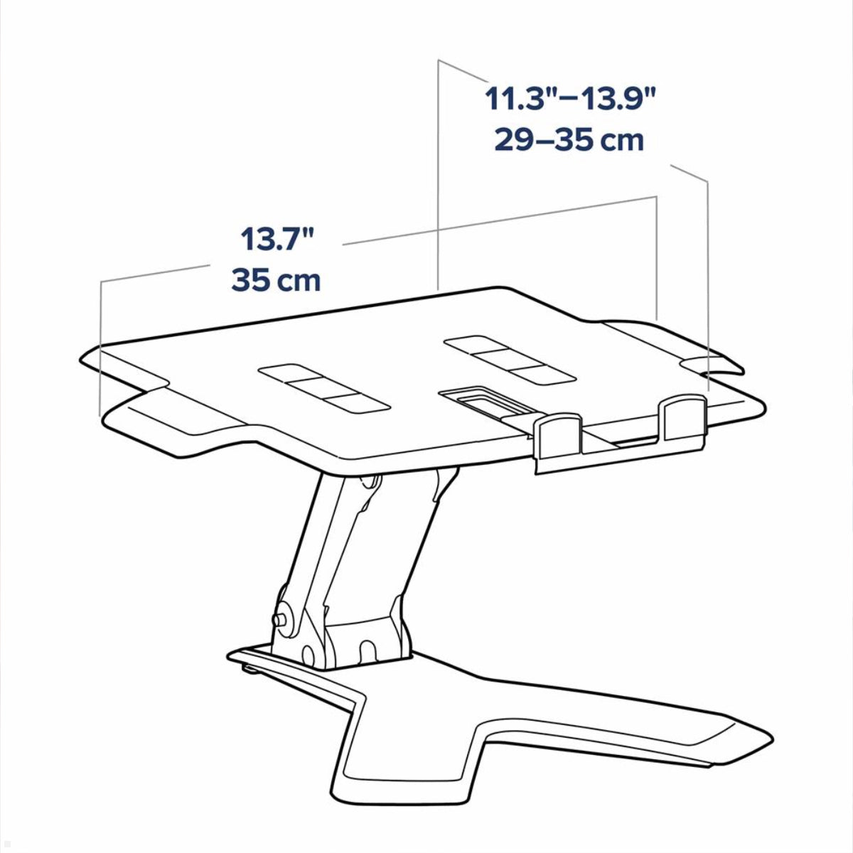 Ergotron 33-334-085 Tischstativ Maßblatt