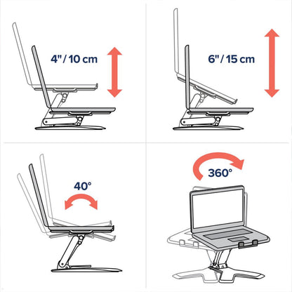 Ergotron 33-334-085 Tischstativ Einstellungs Möglichkeiten
