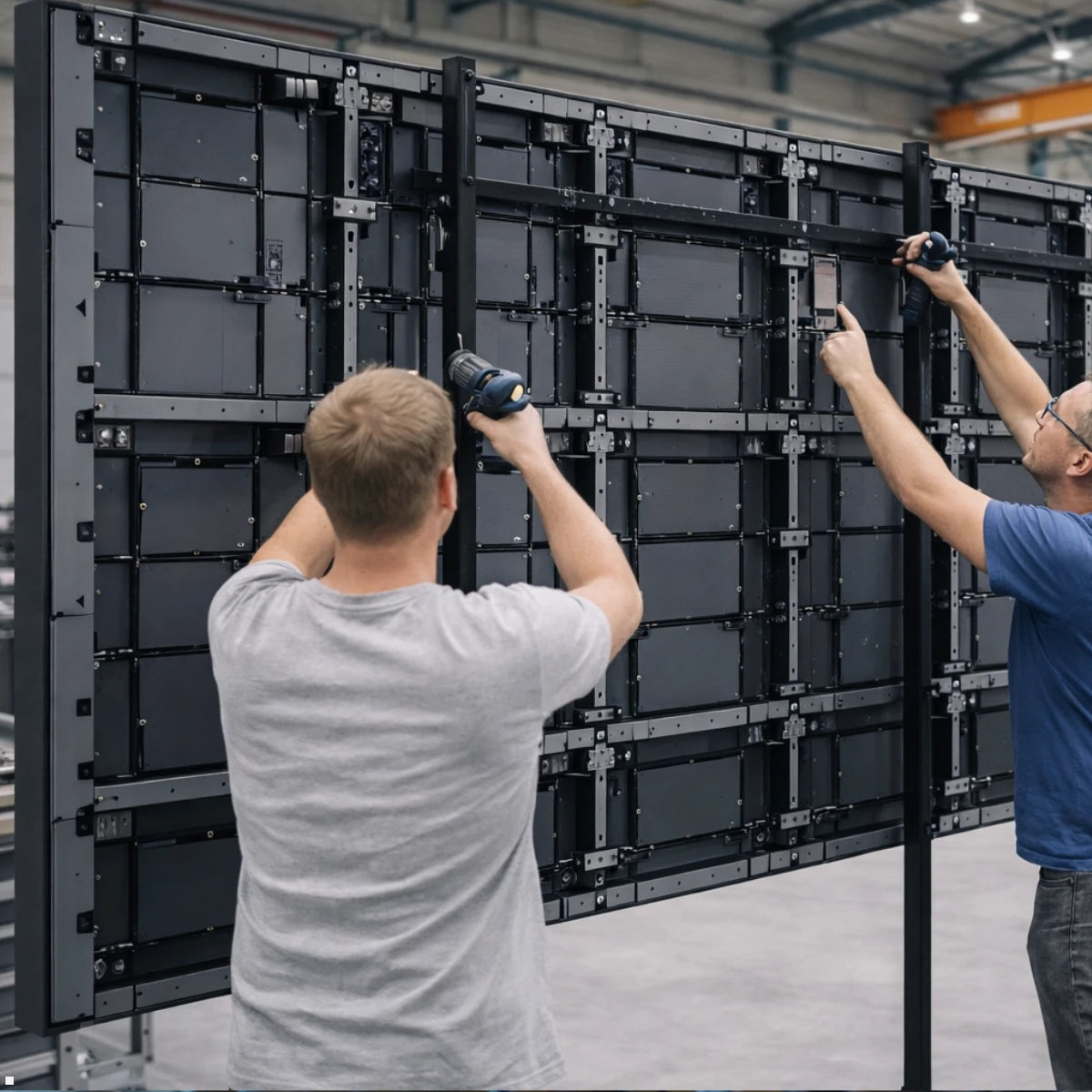 Sonderanfertigungs Montage einer Videowall