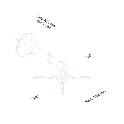 Neomounts BEAMER-W050 Linienzeichnung