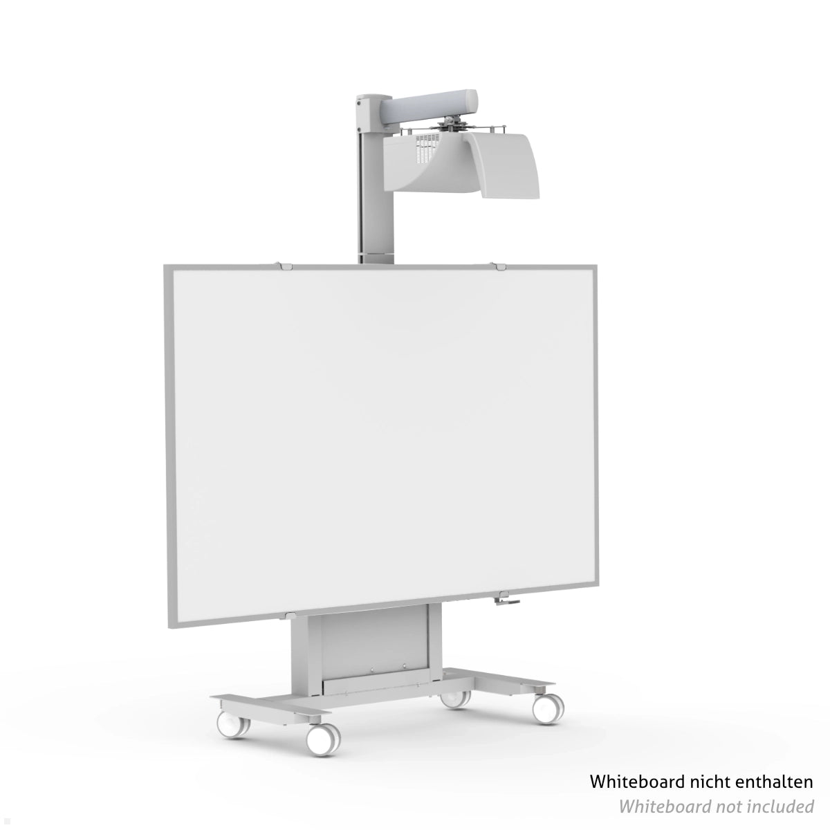SMS hoehenverstellbare Whiteboardhalterung mit Whiteboard und Beamer