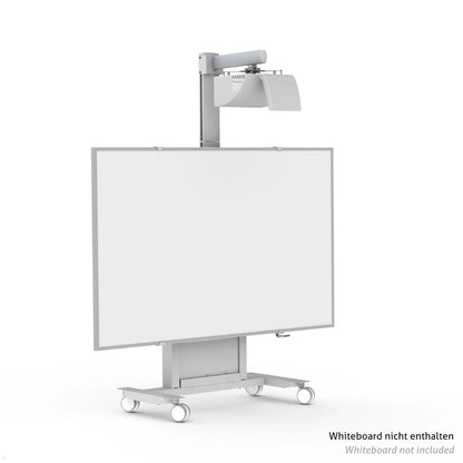 SMS hoehenverstellbare Whiteboardhalterung mit Whiteboard und Beamer