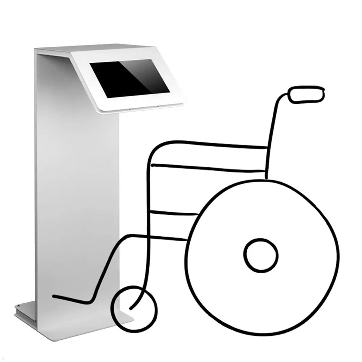 Tablet Bodenständer für Rollstühle