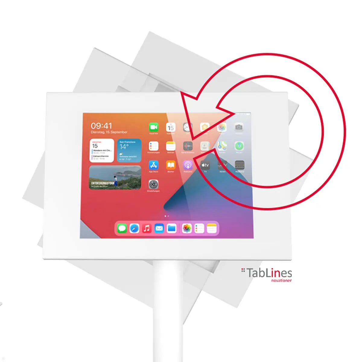 Tablet Bodenständer mit Drehfunktion