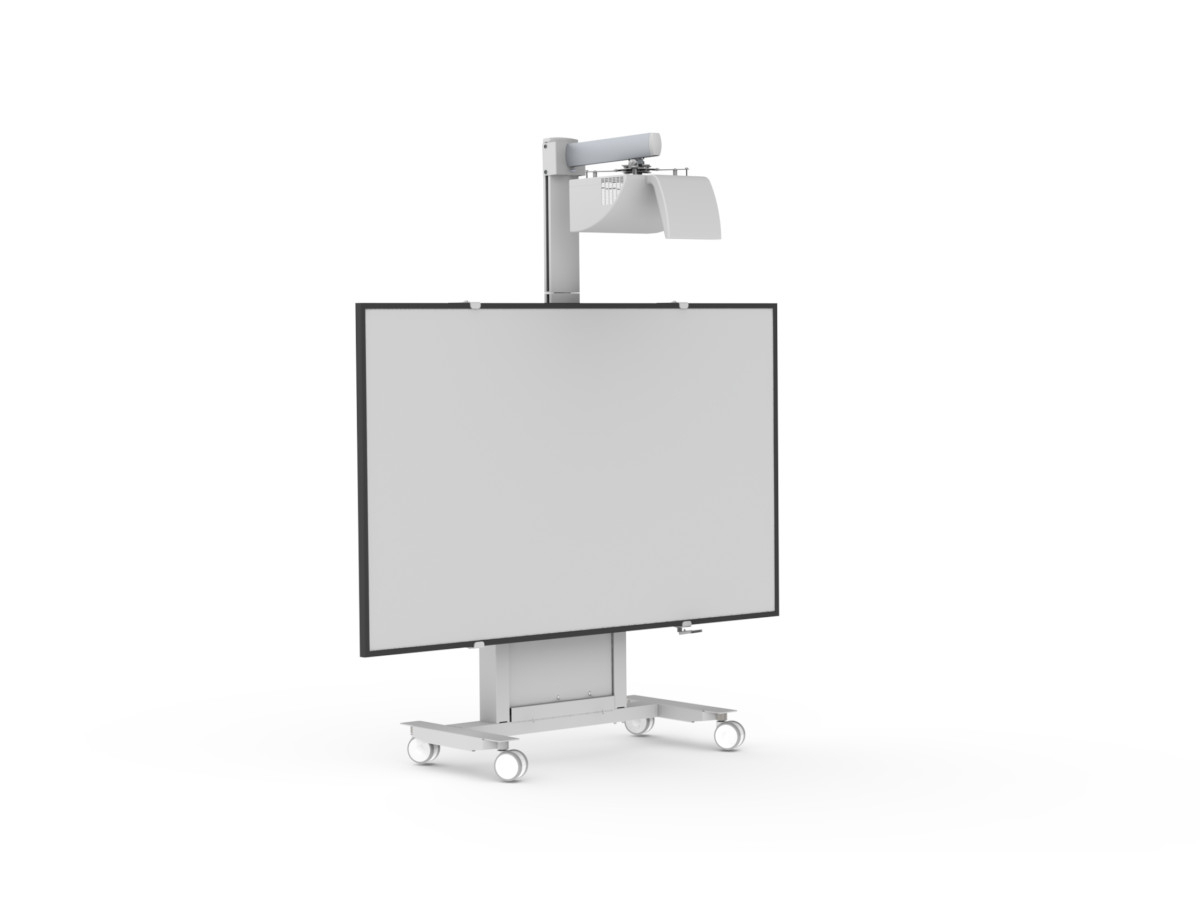 SMS Whiteboard Ständer mit elektrischer Höhenverstellung (C630001-4C) weiß Anwendung mit Whiteboard SMS Whiteboard Ständer mit elektrischer Höhenverstellung (C630001-4C) weiß Anwendung mit Whiteboard