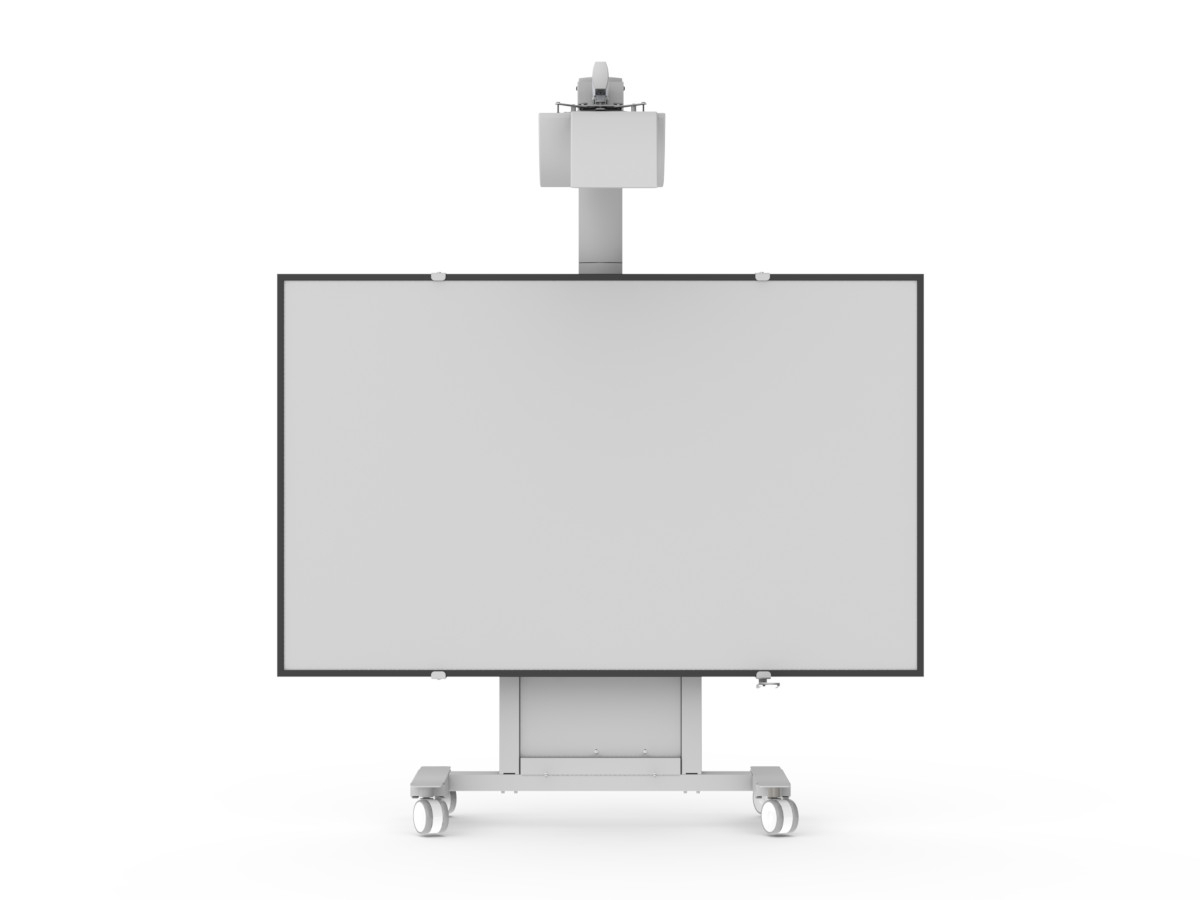 SMS Whiteboard Ständer mit elektrischer Höhenverstellung (C630001-4C) weiß Frontansicht SMS Whiteboard Ständer mit elektrischer Höhenverstellung (C630001-4C) weiß Frontansicht